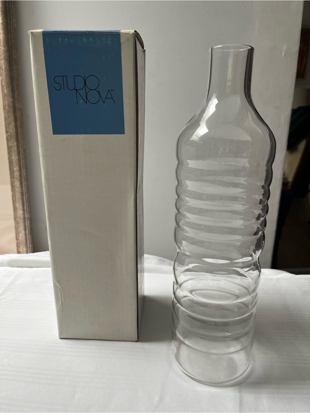Vintage Studio Nova Glass Carafe (with Original Box) - 1.2L Water Bottle Design